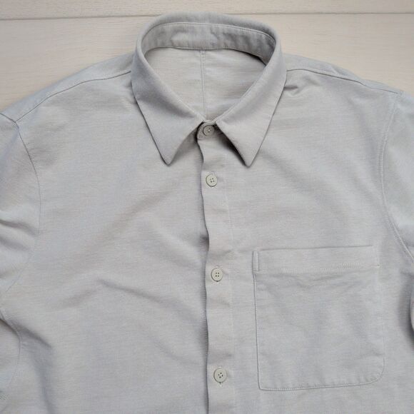lululemon athletica Light Gray Casual Button Down Shirt - Picture 2 of 12